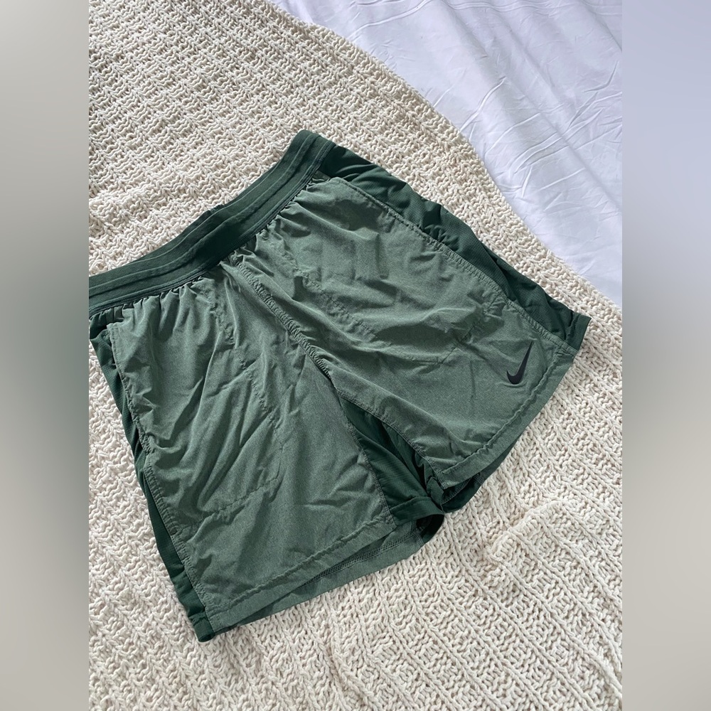 Nike sage green dri-fit athletic shorts